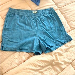 Chambray Pull-On Shorts